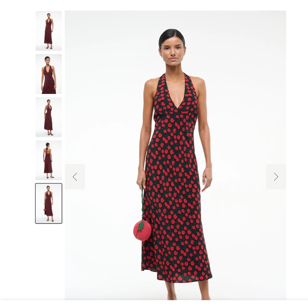 NWOT Staud Lucca Dress On The Vine Black - XS